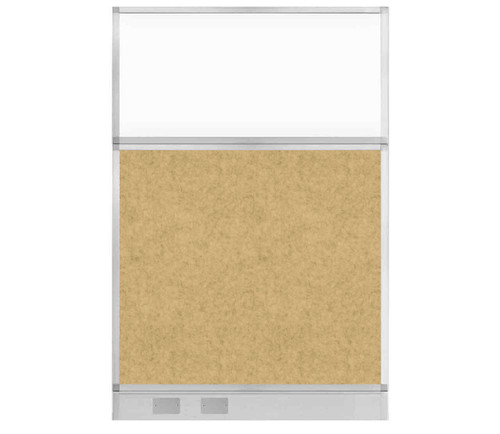 Hush Panel Electrical 6'h x 4'w Acoustic Control Beige with Clear Poly