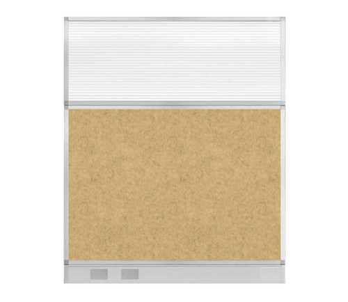 Hush Panel Electrical 6'h x 5'w Acoustic Control Beige with Fluted Poly