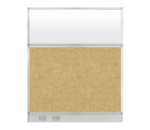 Hush Panel Electrical 6'h x 5'w Acoustic Control Beige with Frosted Poly