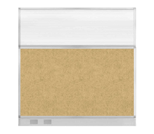 Hush Panel Electrical 6'h x 6'w Acoustic Control Beige with Fluted Poly