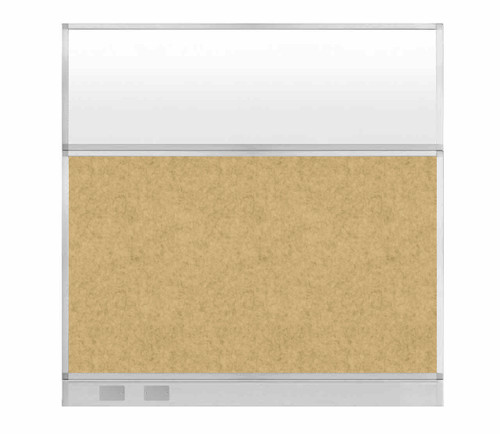 Hush Panel Electrical 6'h x 6'w Acoustic Control Beige with Frosted Poly