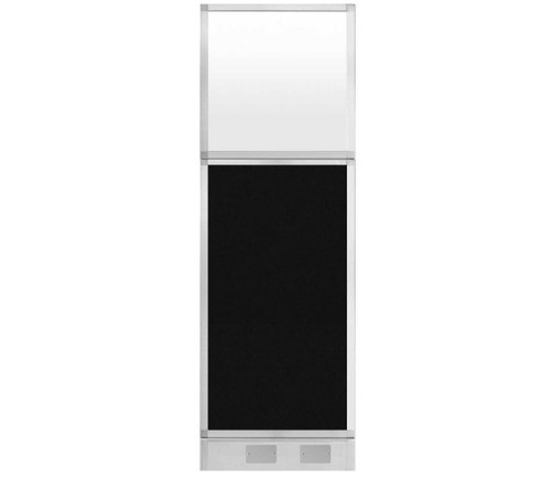 Hush Panel Electrical 6'h x 2'w Acoustic Control Black with Frosted Poly