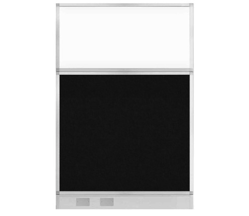 Hush Panel Electrical 6'h x 4'w Acoustic Control Black with Clear Poly