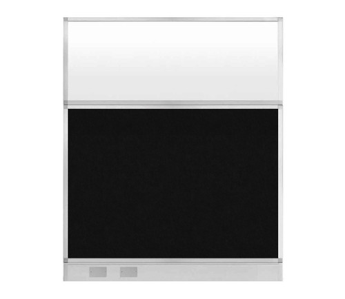 Hush Panel Electrical 6'h x 5'w Acoustic Control Black with Frosted Poly