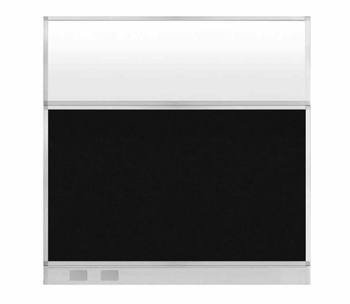 Hush Panel Electrical 6'h x 6'w Acoustic Control Black with Frosted Poly