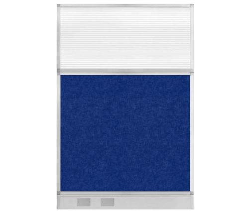 Hush Panel Electrical 6'h x 4'w Acoustic Control Blue with Fluted Poly