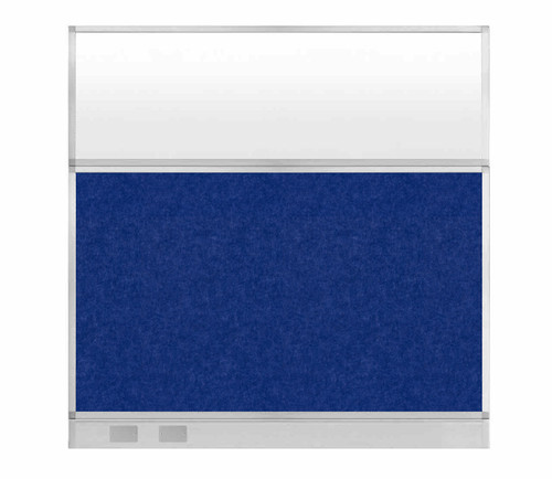 Hush Panel Electrical 6'h x 6'w Acoustic Control Blue with Frosted Poly