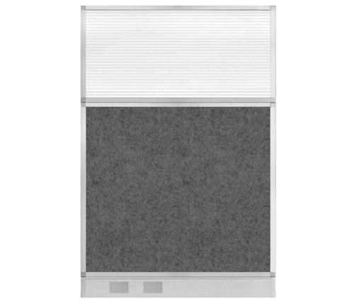 Hush Panel Electrical 6'h x 4'w Acoustic Control Dark Gray with Fluted Poly