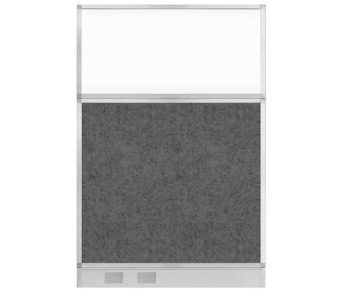 Hush Panel Electrical 6'h x 4'w Acoustic Control Dark Gray with Clear Poly
