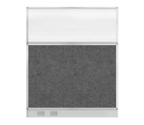 Hush Panel Electrical 6'h x 5'w Acoustic Control Dark Gray with Fluted Poly