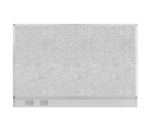 Hush Panel Electrical 4'h x 6'w Acoustic Control Marble Gray ONE PIECE