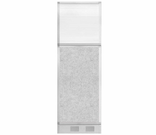 Hush Panel Electrical 6'h x 2'w Acoustic Control Marble Gray with Fluted Poly