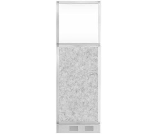 Hush Panel Electrical 6'h x 2'w Acoustic Control Marble Gray with Clear Poly
