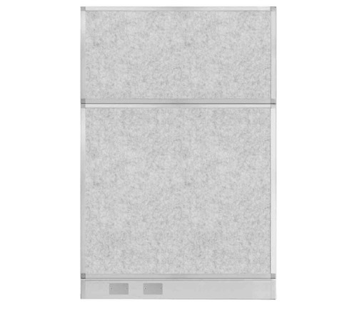 Hush Panel Electrical 6'h x 4'w Acoustic Control Marble Gray TWO PIECE