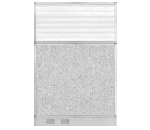 Hush Panel Electrical 6'h x 4'w Acoustic Control Marble Gray with Fluted Poly