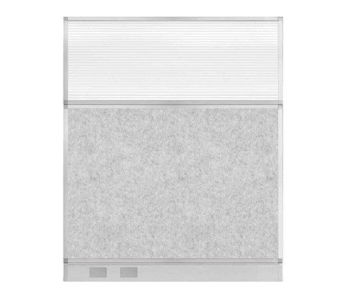 Hush Panel Electrical 6'h x 5'w Acoustic Control Marble Gray with Fluted Poly