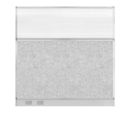 Hush Panel Electrical 6'h x 6'w Acoustic Control Marble Gray with Fluted Poly