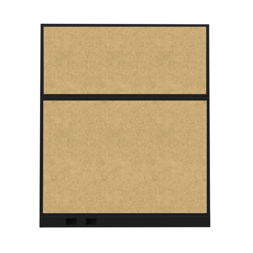 Hush Panel Electrical 6'h x 5'w Acoustic Control Beige with Matte Black Frame
