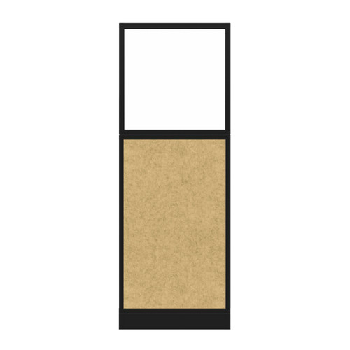 Hush Panel Electrical 6'h x 2'w Acoustic Control Beige with Frosted Poly with Matte Black Frame