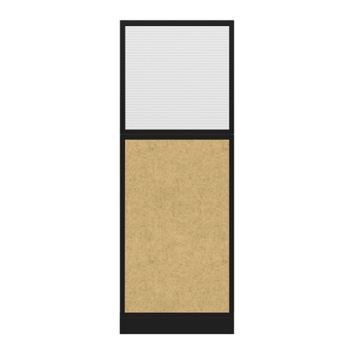 Hush Panel Electrical 6'h x 2'w Acoustic Control Beige with Fluted Poly with Matte Black Frame