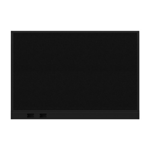 Hush Panel Electrical 4'h x 6'w Acoustic Control Black ONE PIECE with Matte Black Frame