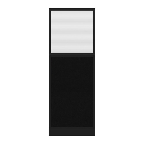 Hush Panel Electrical 6'h x 2'w Acoustic Control Black with Fluted Poly with Matte Black Frame