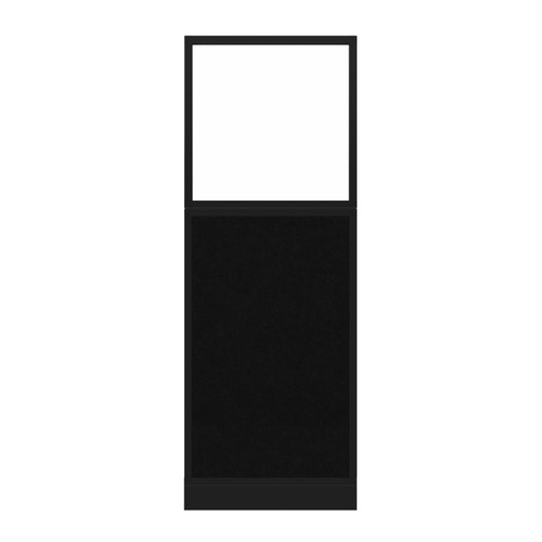 Hush Panel Electrical 6'h x 2'w Acoustic Control Black with Frosted Poly with Matte Black Frame