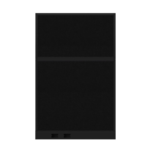 Hush Panel Electrical 6'h x 4'w Acoustic Control Black TWO PIECE with Matte Black Frame