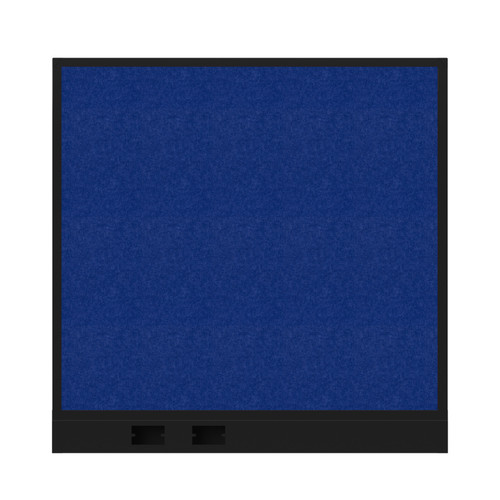 Hush Panel Electrical 4'h x 4'w Acoustic Control Blue with Matte Black Frame