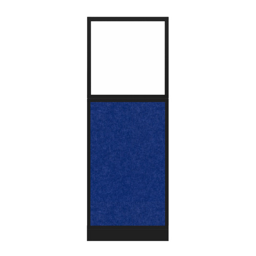 Hush Panel Electrical 6'h x 2'w Acoustic Control Blue with Frosted Poly with Matte Black Frame