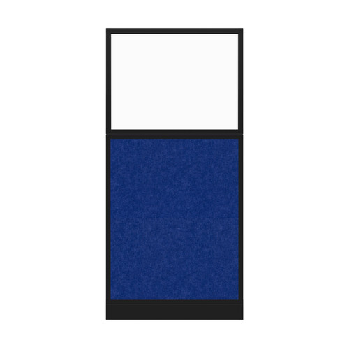 Hush Panel Electrical 6'h x 3'w Acoustic Control Blue with Frosted Poly with Matte Black Frame