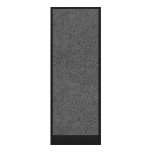 Hush Panel Electrical 6'h x 2'w Acoustic Control Dark Gray with Matte Black Frame