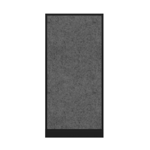Hush Panel Electrical 6'h x 3'w Acoustic Control Dark Gray with Matte Black Frame