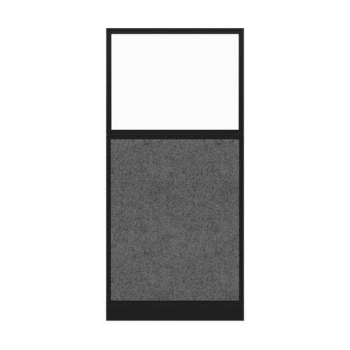 Hush Panel Electrical 6'h x 3'w Acoustic Control Dark Gray with Frosted Poly with Matte Black Frame