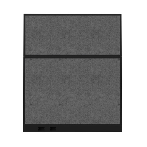Hush Panel Electrical 6'h x 5'w Acoustic Control Dark Gray with Matte Black Frame