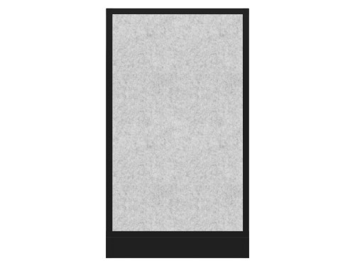 Hush Panel Electrical 4'h x 2'w Acoustic Control Marble Gray with Matte Black Frame