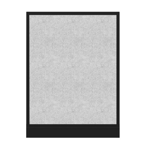 Hush Panel Electrical 4'h x 3'w Acoustic Control Marble Gray with Matte Black Frame