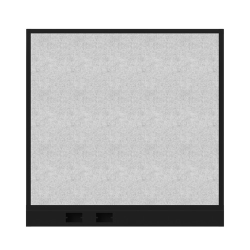 Hush Panel Electrical 4'h x 4'w Acoustic Control Marble Gray with Matte Black Frame