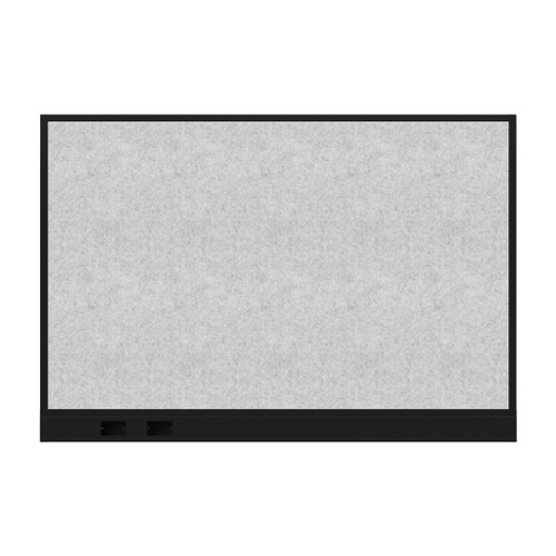 Hush Panel Electrical 4'h x 6'w Acoustic Control Marble Gray ONE PIECE with Matte Black Frame