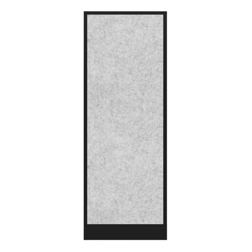 Hush Panel Electrical 6'h x 2'w Acoustic Control Marble Gray with Matte Black Frame
