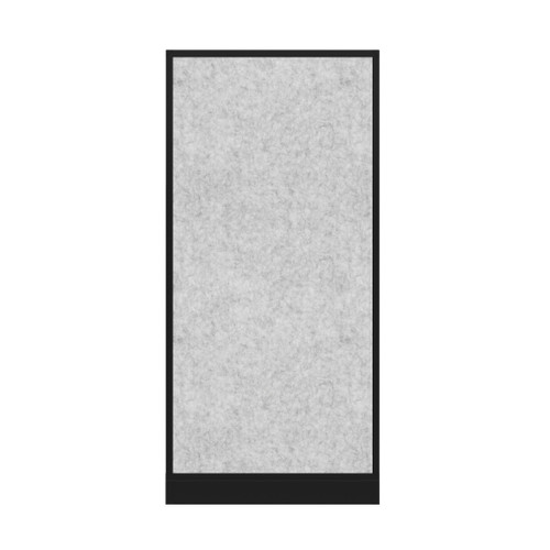 Hush Panel Electrical 6'h x 3'w Acoustic Control Marble Gray with Matte Black Frame