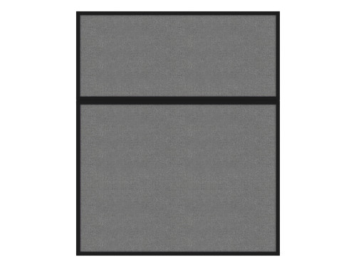 Portable and Acoustic Partition Hush Panel Configurable Cubicle Partition 5' x 6' Cloud Gray Woven Woven Fabric Black Trim