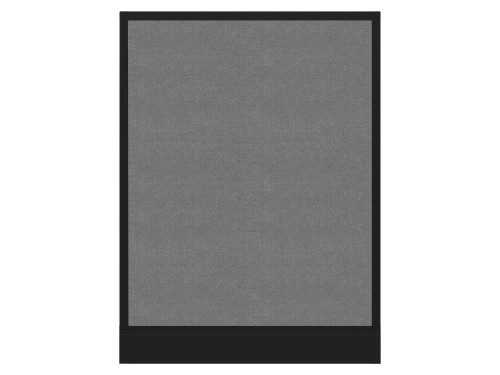 Configurable Acoustic Cubicle Partition Electric Hush Panel 3' x 4' Cloud Gray Woven Woven Fabric Black Trim