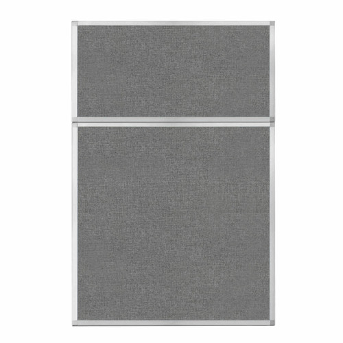 Portable and Acoustic Partition Hush Panel Configurable Cubicle Partition 4' x 6' Cloud Gray Woven Fabric