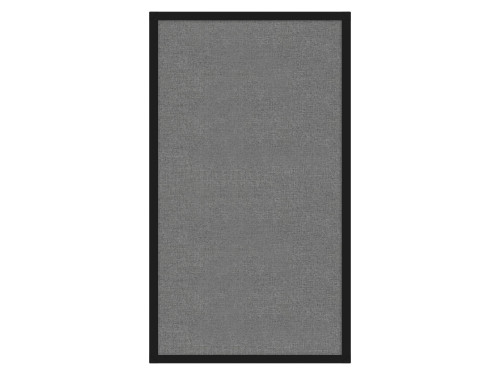 Portable and Acoustic Partition Hush Panel Configurable Cubicle Partition 2' x 4' Cloud Gray Woven Fabric Black Trim