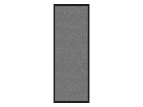 Portable and Acoustic Partition Hush Panel Configurable Cubicle Partition 2' x 6' Cloud Gray Woven Fabric Black Trim