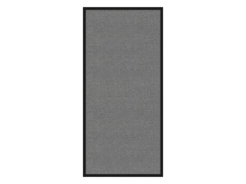 Portable and Acoustic Partition Hush Panel Configurable Cubicle Partition 3' x 6' Cloud Gray Woven Fabric Black Trim