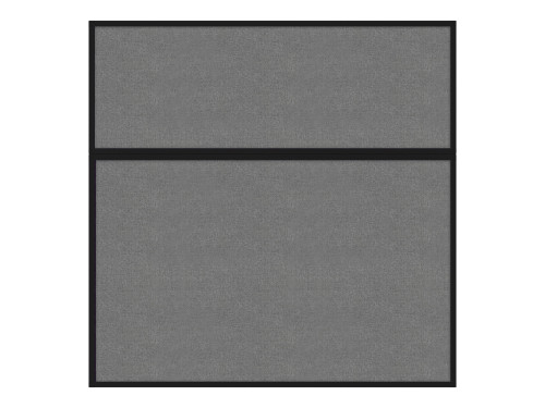 Portable and Acoustic Partition Hush Panel Configurable Cubicle Partition 6' x 6' Cloud Gray Woven Fabric Black Trim