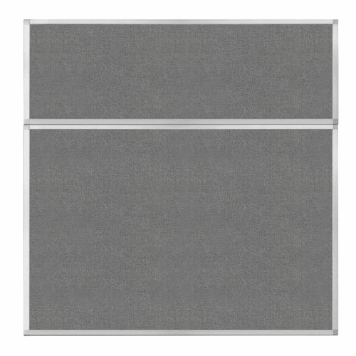 Portable and Acoustic Partition Hush Panel Configurable Cubicle Partition 6' x 6' Cloud Gray Woven Fabric