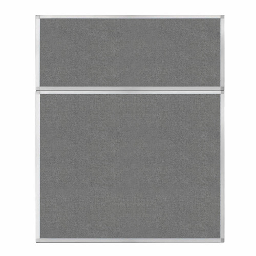 Portable and Acoustic Partition Hush Panel Configurable Cubicle Partition 5' x 6' Cloud Gray Woven Fabric
